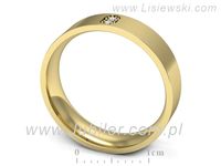 Obrączka z brylantami żółte złoto próba 585 - p16670z- 3