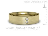 Obrączka z brylantami żółte złoto próba 585 - p16670zmp- 2