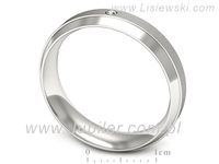 Obrączka z brylantem białe złoto próba 585 - p16674bms- 3