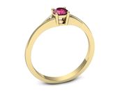 Złoty pierścionek z rubinem i brylantami - p16675zr - 3