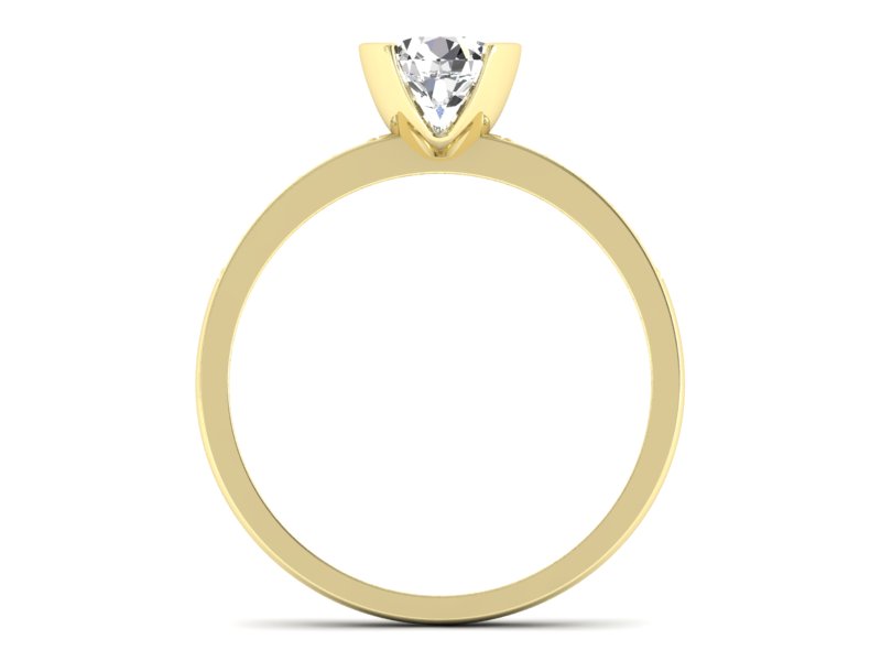 Złoty pierścionek z brylantami żółte złoto - p16682z — zdjęcie 2