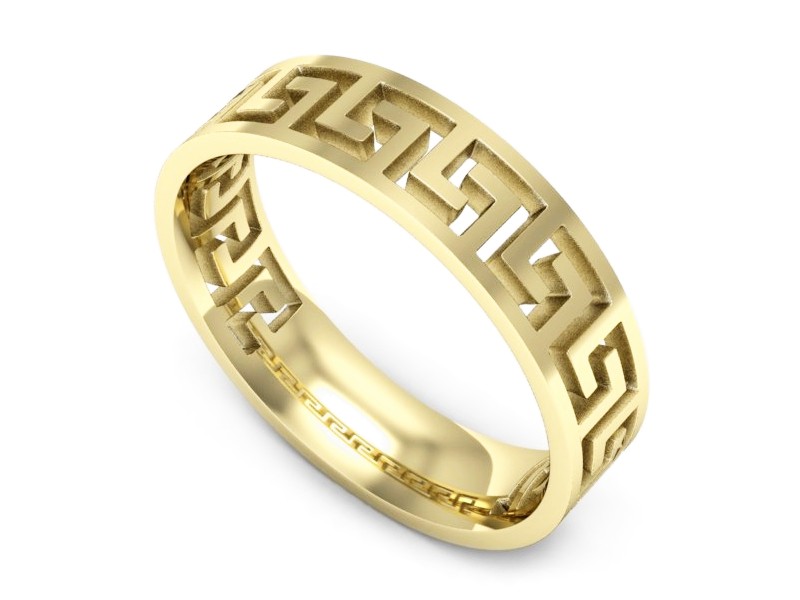 Obrączka płaska soczewkowa żółte złoto - p16701z