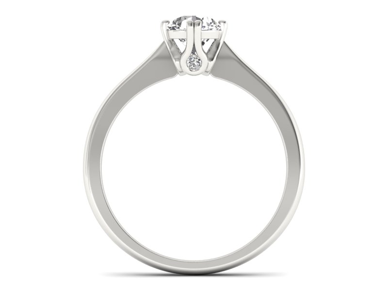 Złoty pierścionek z brylantami białe złoto - p16703b — zdjęcie 2