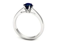 Pierścionek z szafirem białe złoto z brylantami gold 14k - p16704bsz- 3