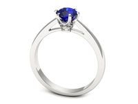 Pierścionek z szafirem białe złoto z brylantami gold 14k - p16704bszc- 3