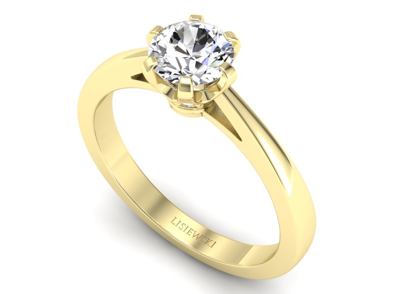 Złoty pierścionek z brylantami żółte złoto - p16704z — zdjęcie 3