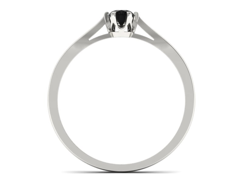 Wyjątkowy pierścionek z czarnym diamentem - p16708bcd — zdjęcie 2