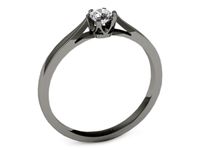 Pierścionek zaręczynowy z diamentem czarne złoto próba 585 - p16708cz- 2