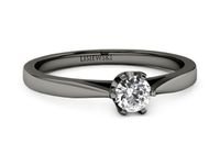 Pierścionek zaręczynowy z diamentem czarne złoto próba 585 - p16708cz- 3
