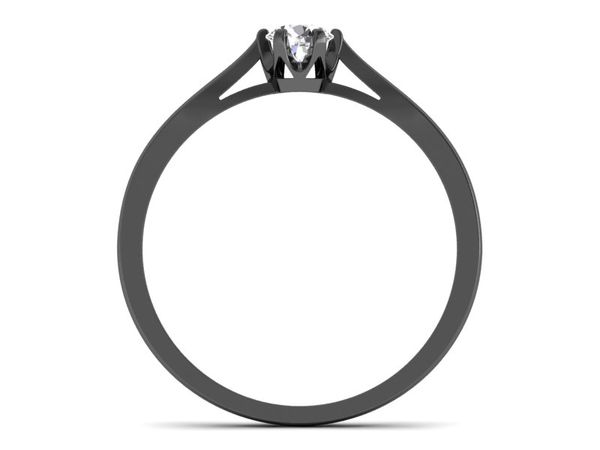 Pierścionek zaręczynowy z diamentem czarne złoto - p16708cz