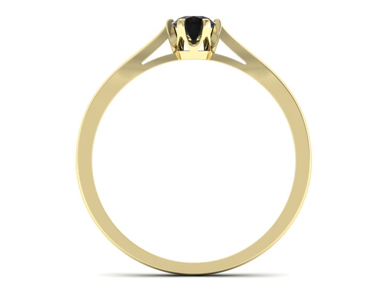 Wyjątkowy pierścionek z czarnym diamentem - p16708zcd — zdjęcie 2