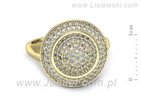 Złoty Pierścionek z brylantami złoto próby 585 żółte złoto - p16709z- 2