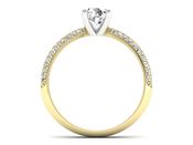 Pierścionek zaręczynowy z diamentami złoto 585 - p16710zb - 2