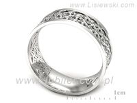 Obrączki ślubne obrączki z diamentami złote białe złoto 585 - p16712b- 3