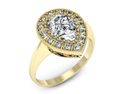 Złoty Pierścionek z diamentami żółte złoto 585 - p16714z