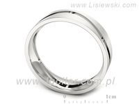 Obrączka białe złoto płaska soczewkowa proba 585 - p16720bmp- 3
