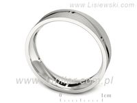 Obrączka białe złoto płaska soczewkowa proba 585 - p16720bms- 3