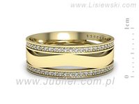 Obrączka z brylantami żółte złoto próba 585 - p16721z- 2