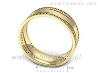Obrączka z brylantami żółte złoto próba 585 - p16721z- 3