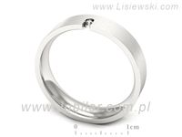 Obrączka z brylantem białe złoto próba 585 - p16722bmp- 3