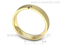 Obrączka z brylantem żółte złoto próba 585 - p16722zms- 3