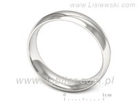 Obrączka białe złoto półokrągła soczewkowa - p16726b- 3