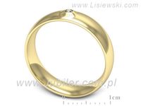 Obrączka z brylantem żółte złoto próba 585 - p16727z- 3