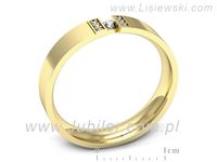 Obrączka z brylantami żółte złoto próba 585 - p16744z- 3