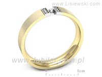 Obrączka z brylantami z żółtego i białego złota dwukolorowe - p16744zbmp- 3