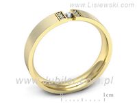 Obrączka z brylantami żółte złoto próba 585 - p16744zmp- 3