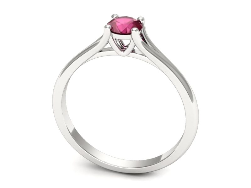 Złoty pierścionek z rubinem - p16748br — zdjęcie 3