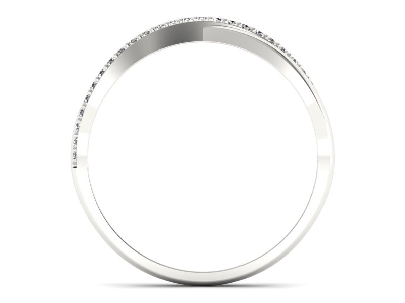 Złoty pierścionek z brylantami białe złoto - p16749b — zdjęcie 2