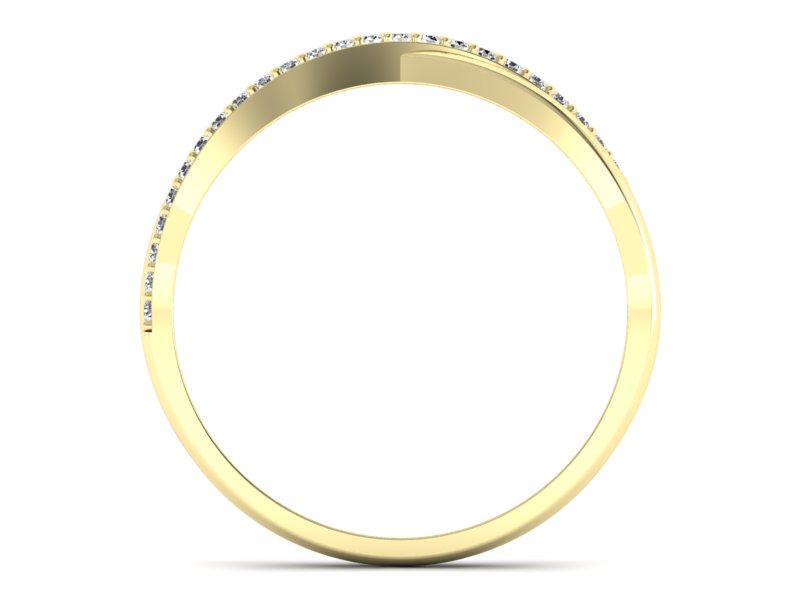 Złoty pierścionek z brylantami żółte złoto - p16749z — zdjęcie 2