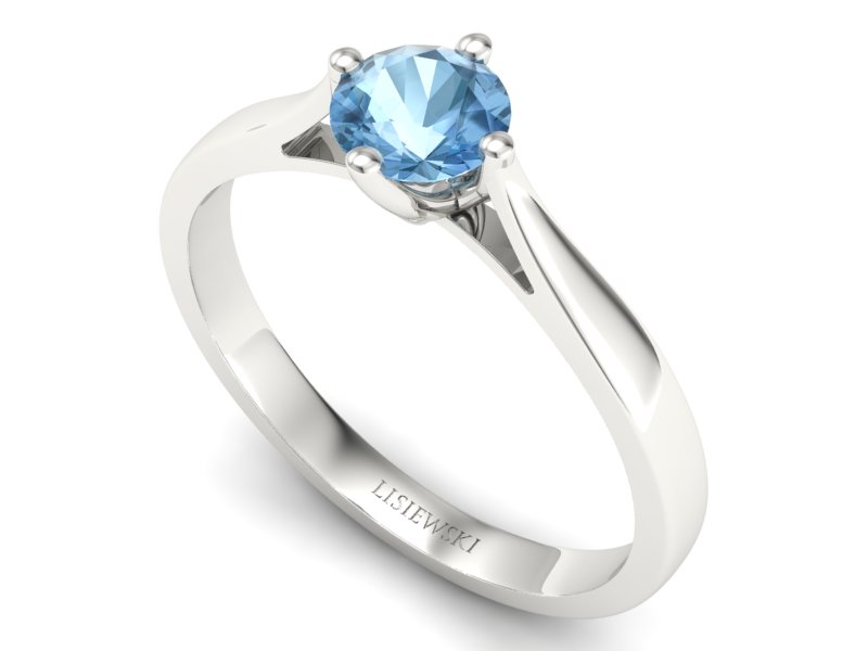 Złoty pierścionek z topazem białe złoto - p16751btp — zdjęcie 3