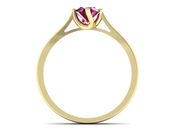 Złoty pierścionek z rubinem złoto proba 14k - p16751zr - 2