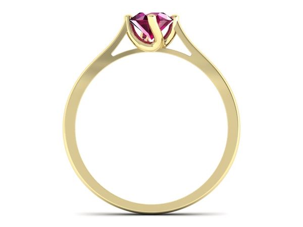 Złoty pierścionek z rubinem złoto proba 14k - p16751zr