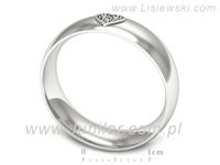Pierscionek Obrączka z brylantami białe złoto próba 585 - p16754b- 3
