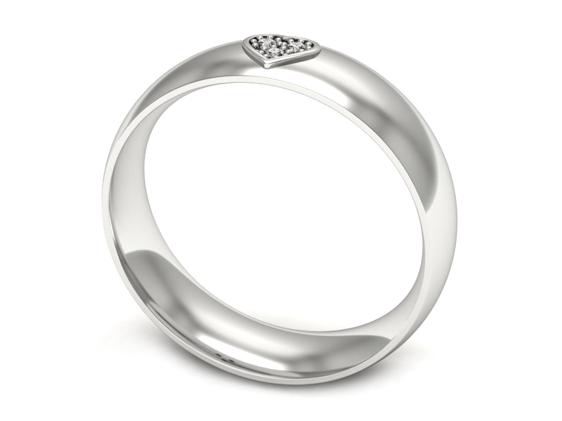 Pierścionek obrączka z brylantami białe złoto - p16754b — zdjęcie 2