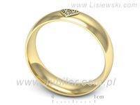 Obrączka z brylantami żółte złoto próba 585 - p16754z- 3