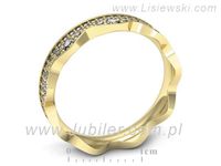 Obrączka z brylantami żółte złoto próba 585 - p16757z- 3