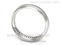 Pierscionek Obrączka z brylantami białe złoto próba 585 - p16758b- 3