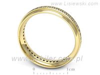 Obrączka z brylantami żółte złoto próba 585 - p16758z- 3