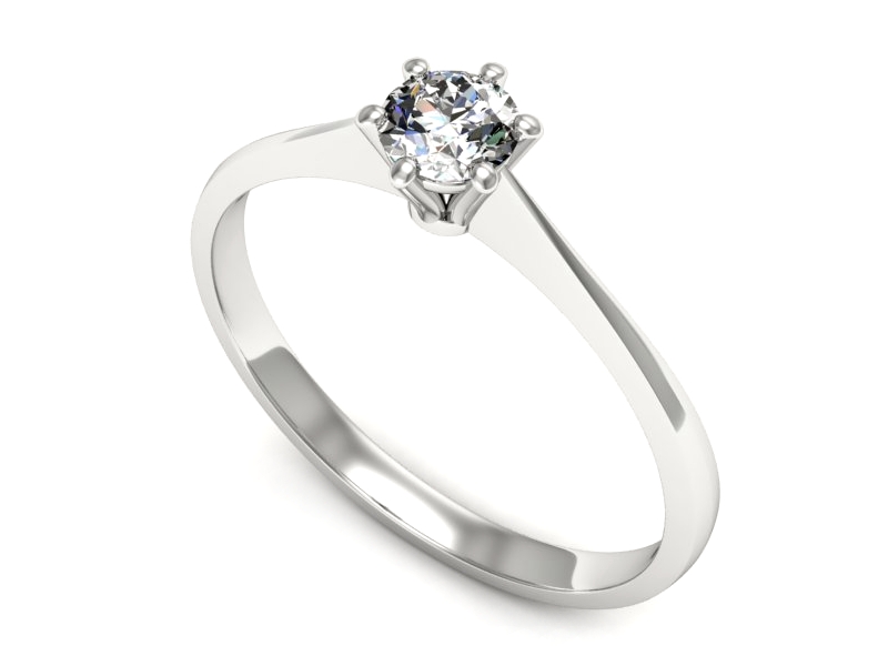 Złoty pierścionek z brylantem - p16760b — zdjęcie 4