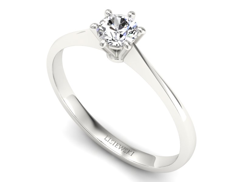 Złoty pierścionek z brylantem - p16760b — zdjęcie 3