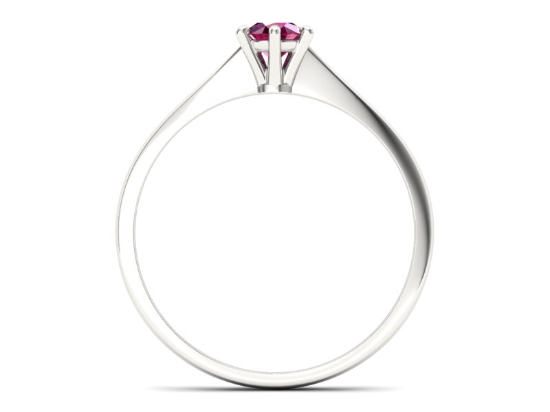 Złoty pierścionek z rubinem białe złoto - p16760br — zdjęcie 2