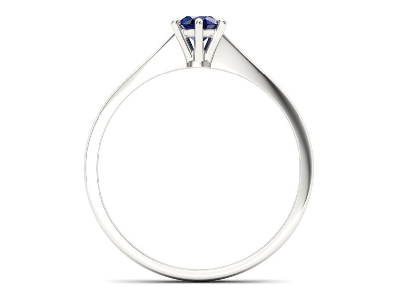 Złoty pierścionek z szafirem - p16760bsz — zdjęcie 2