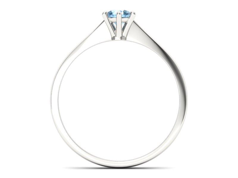 Złoty pierścionek z topazem białe złoto - p16760btp — zdjęcie 2