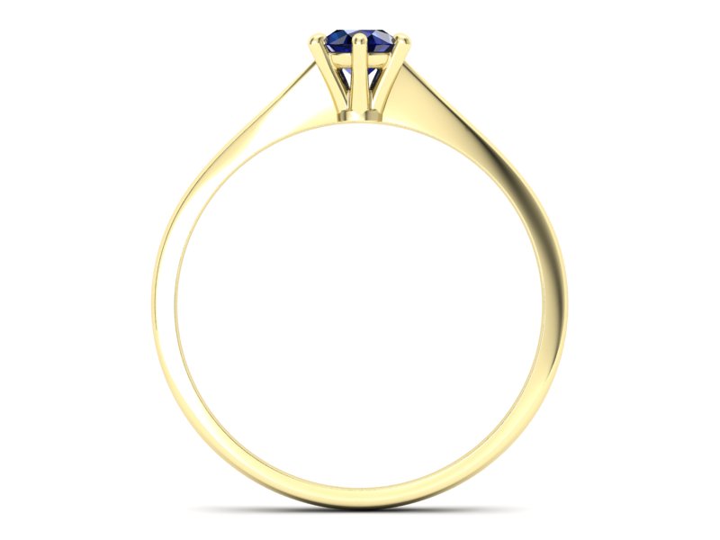 Złoty pierścionek z szafirem - p16760zsz — zdjęcie 2
