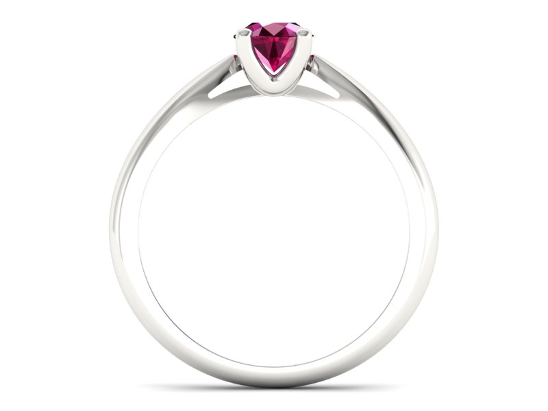 Złoty pierścionek z rubinem białe złoto - p16765br — zdjęcie 2