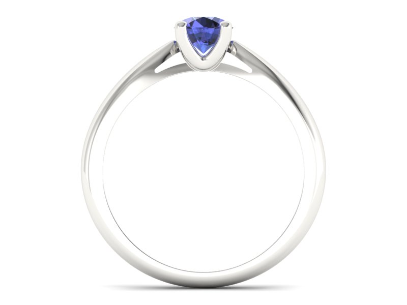 Złoty pierścionek z tanzanitem białe złoto - p16765bt — zdjęcie 2